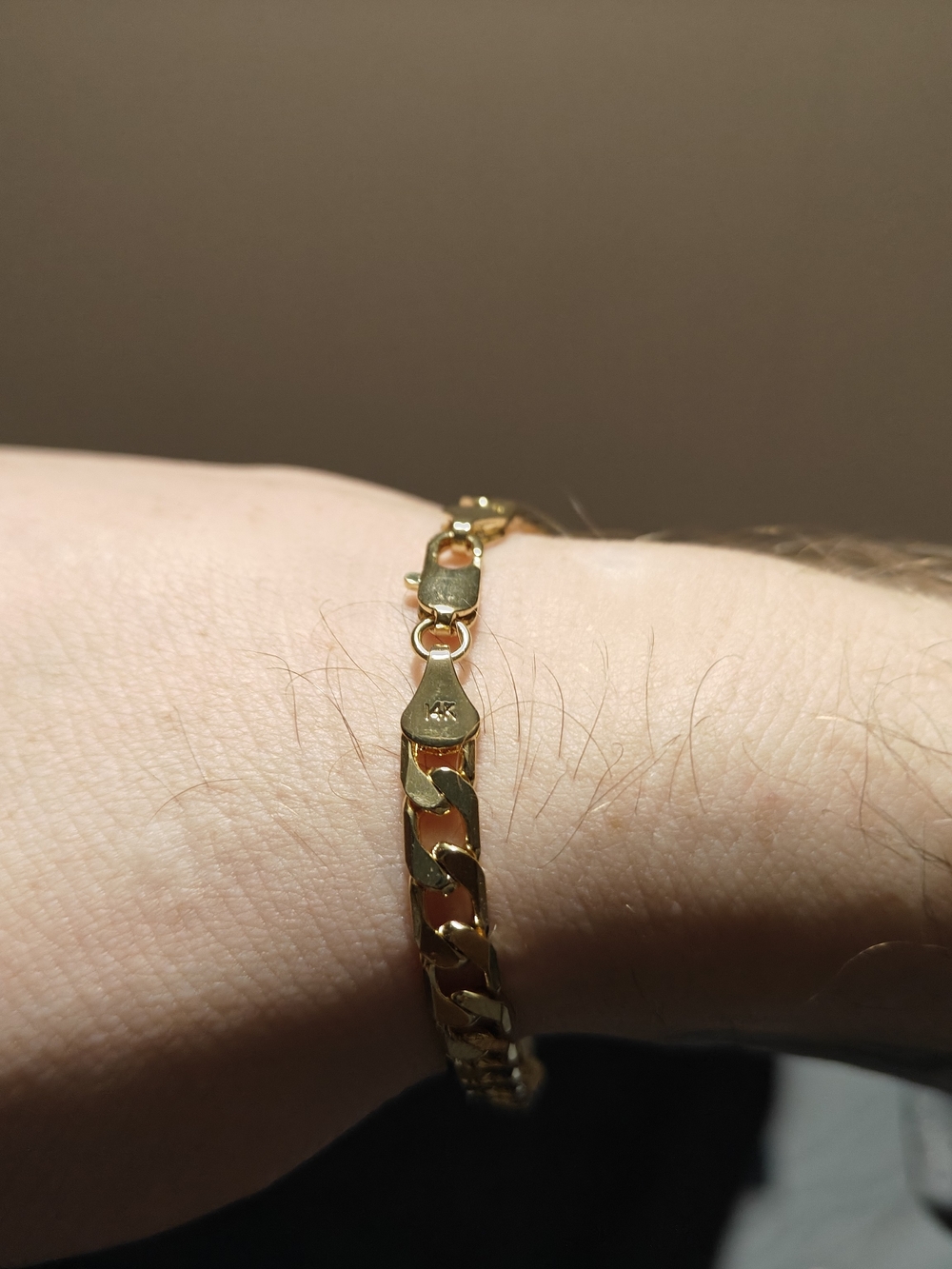 14k Solid Gold Cuban Link Chain Bracelet - Women Jewelry